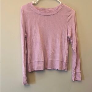 Old Navy Pink Fitted Long Sleeve Sweatshirt